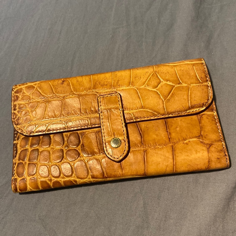 Dooney & Bourke Vintage Croc Embossed Checkbook Case
